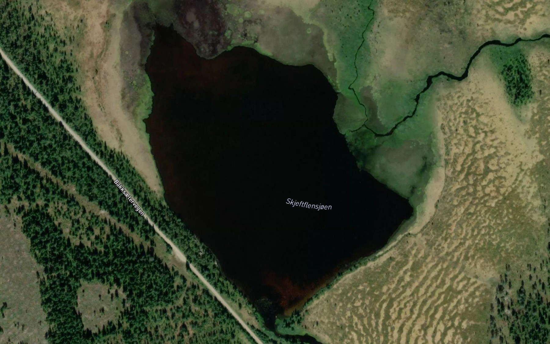 Satellite map of the Skjeftflensjoen