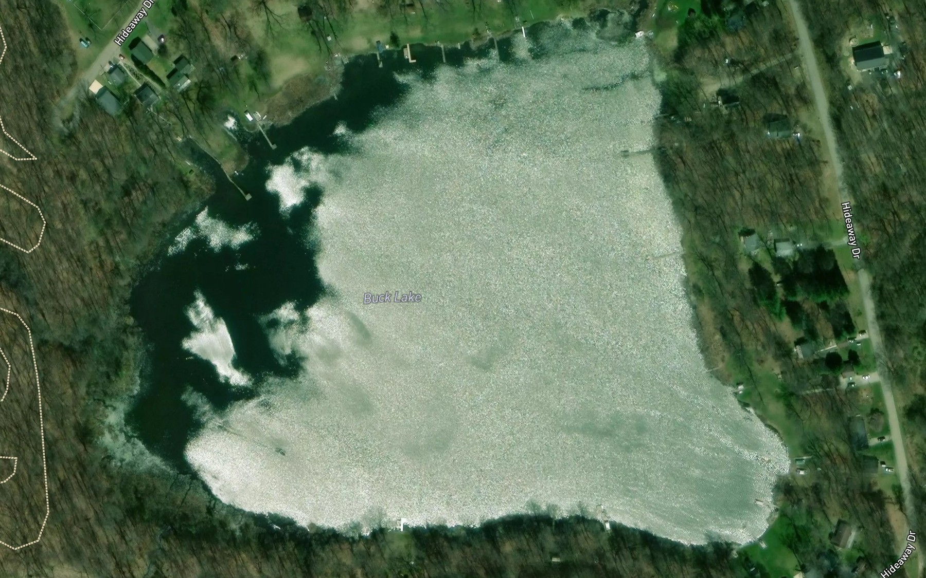 Satellite map of the Buck Lake