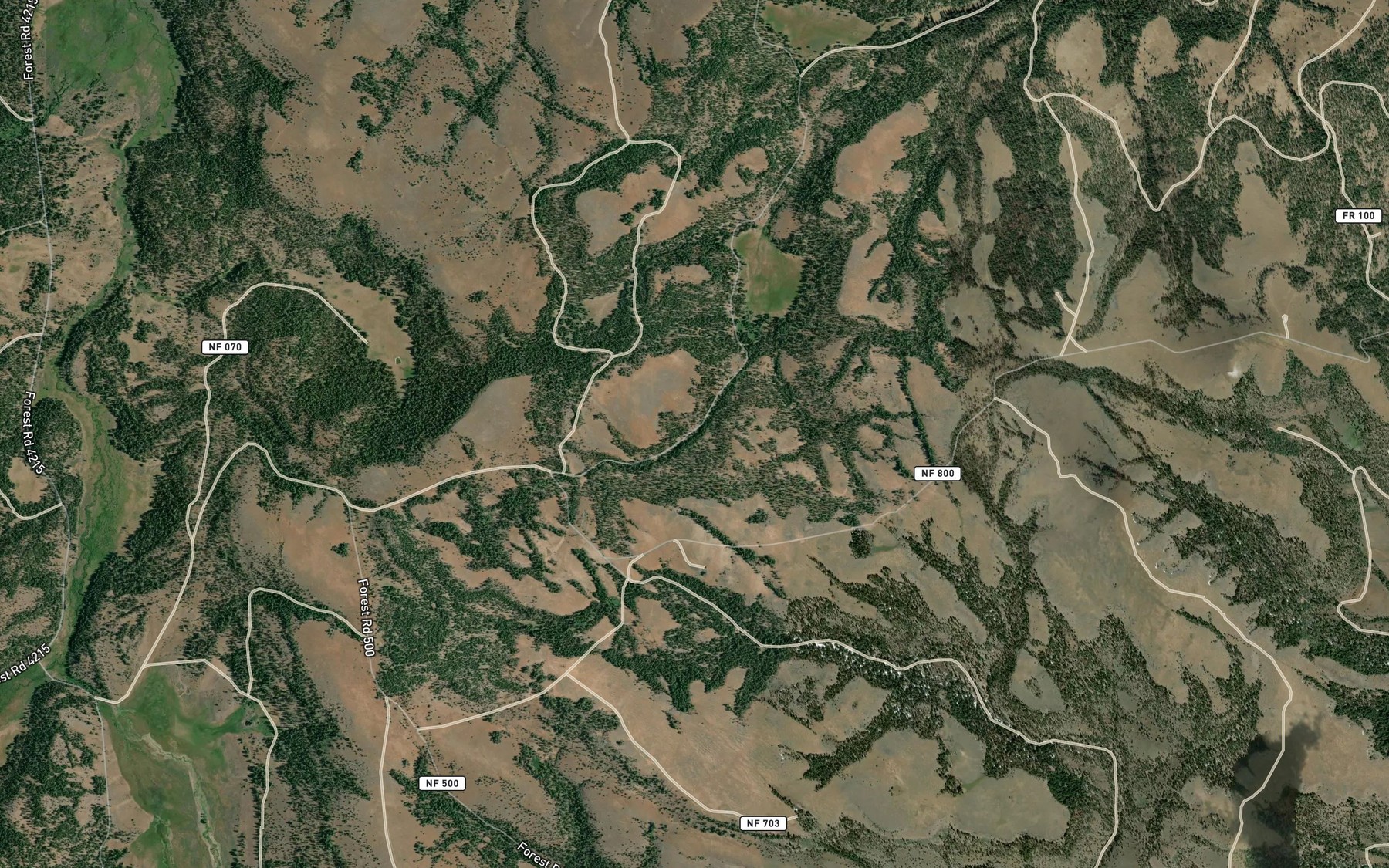 Satellite map of the Aspen Spring
