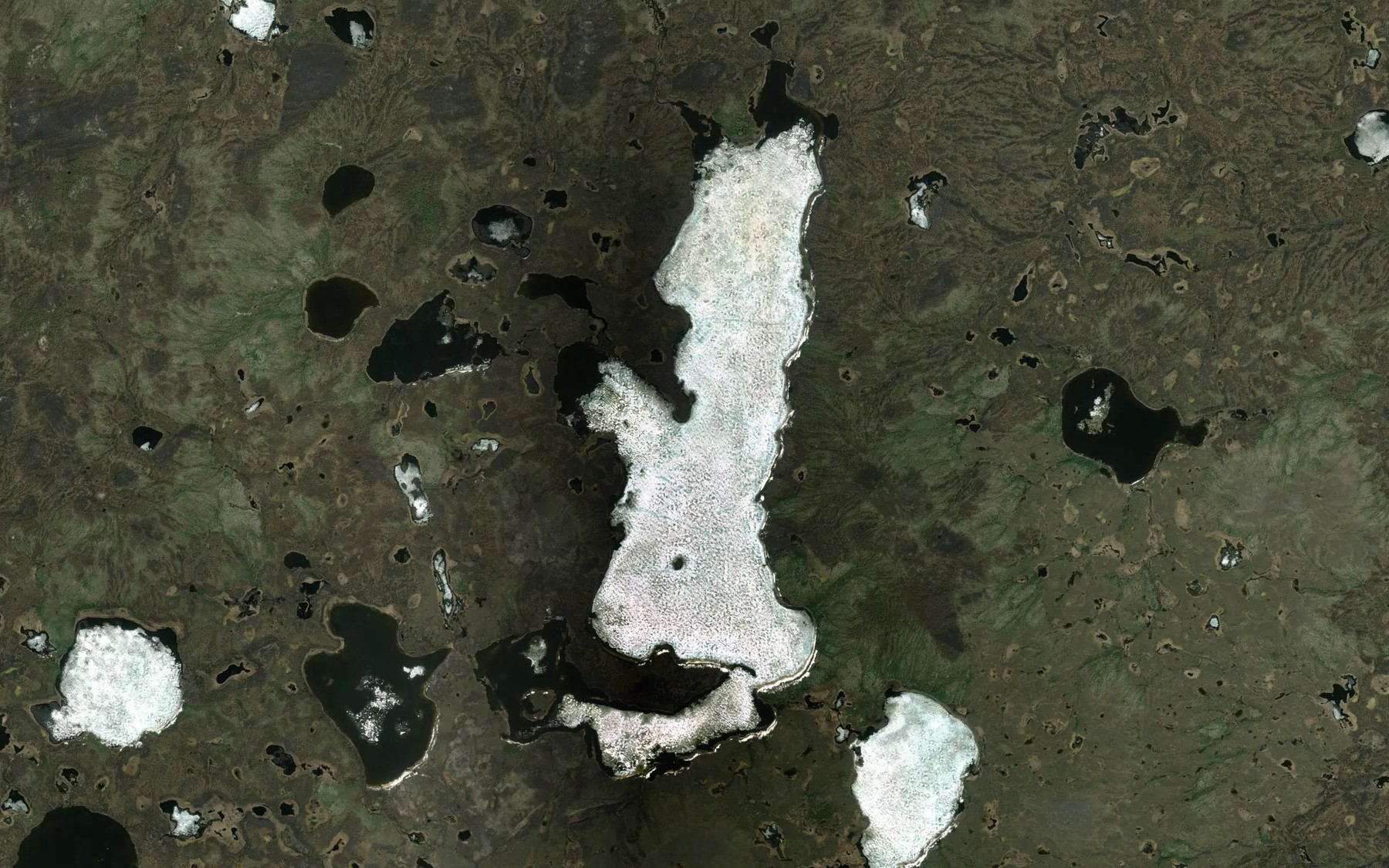 Satellite map of the Stapleton Lake
