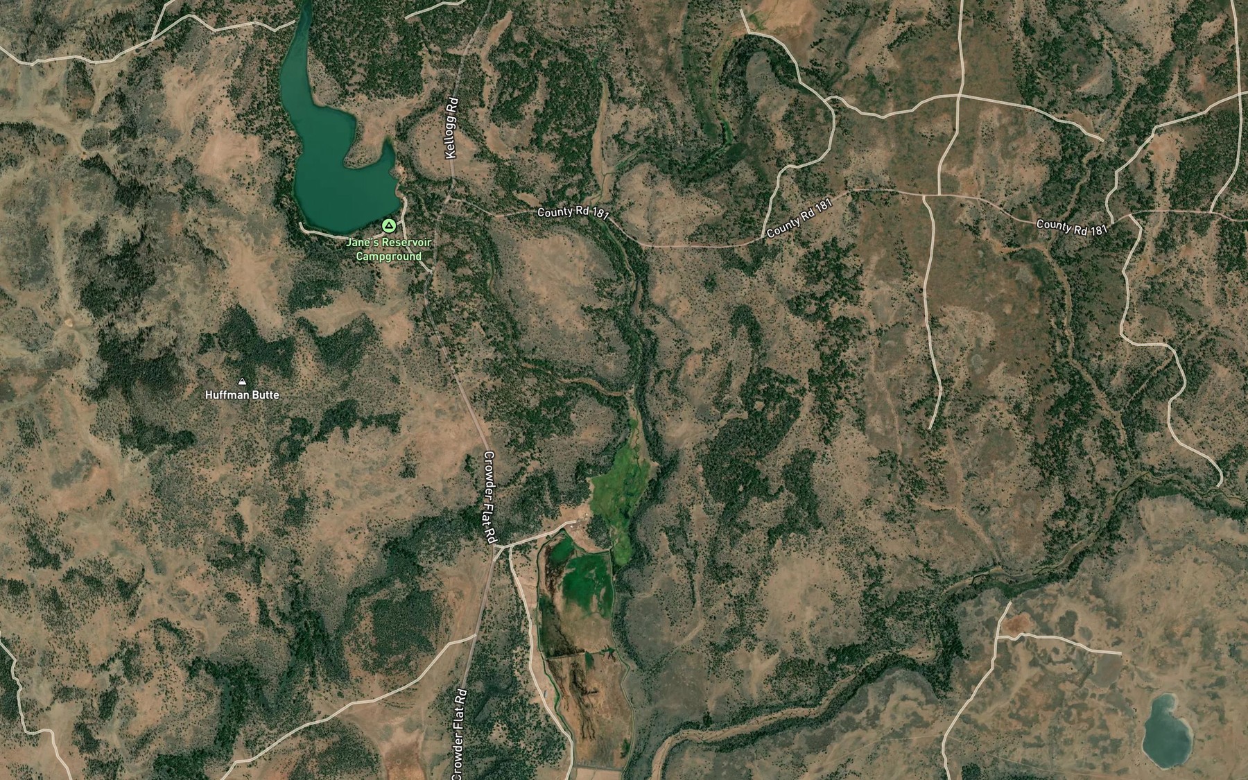 Satellite map of the Mosquito Creek