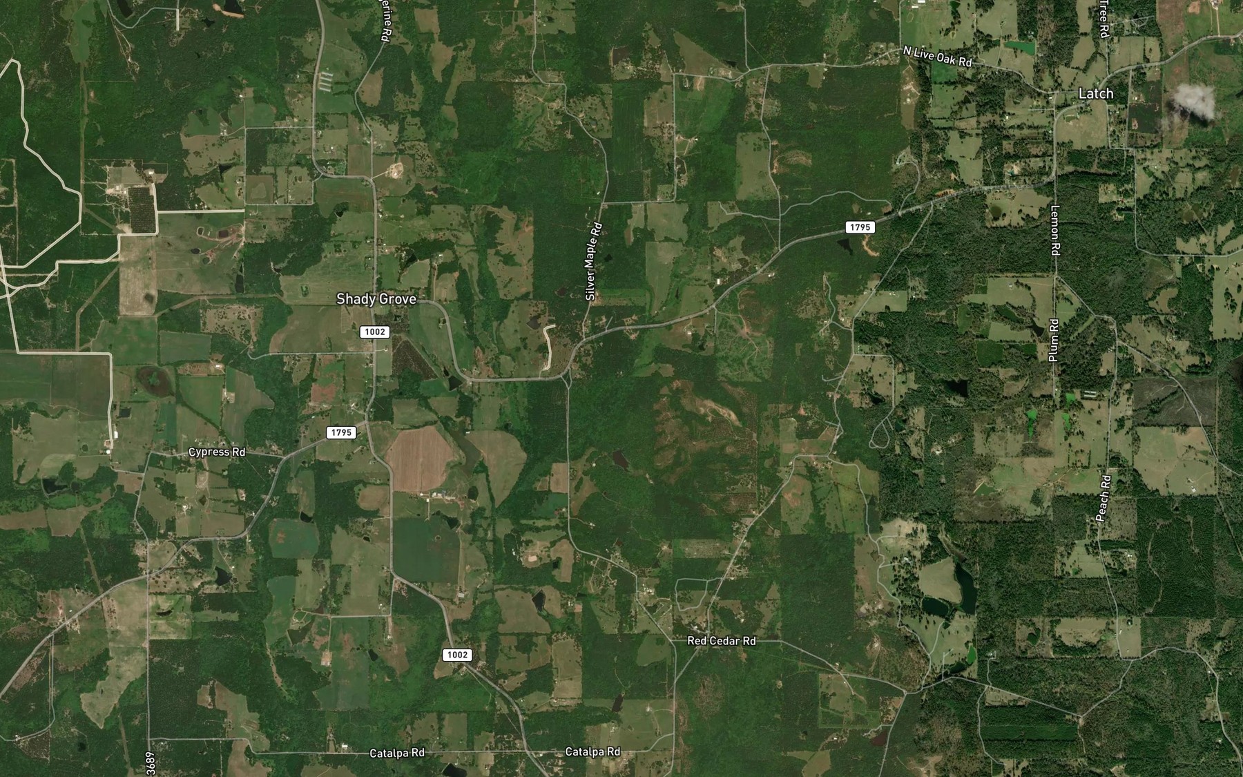 Satellite map of the Moore Branch