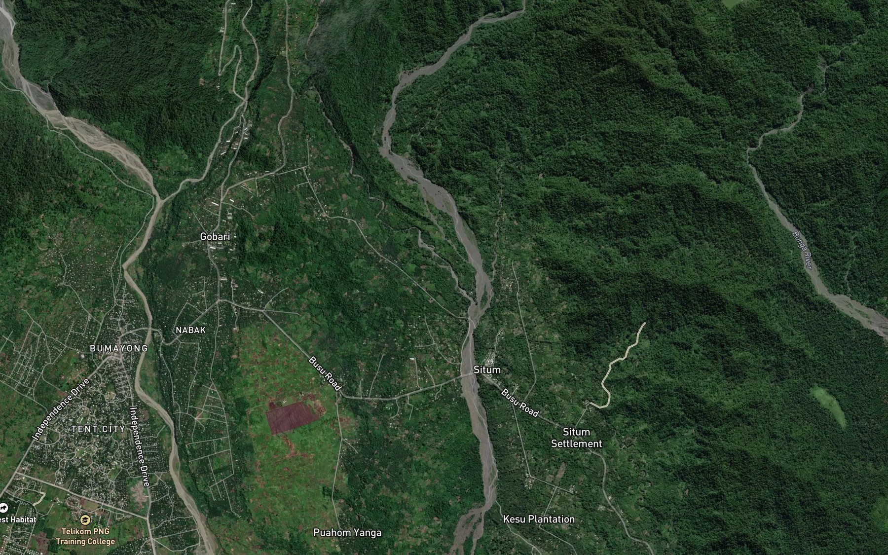 Satellite map of the Buai