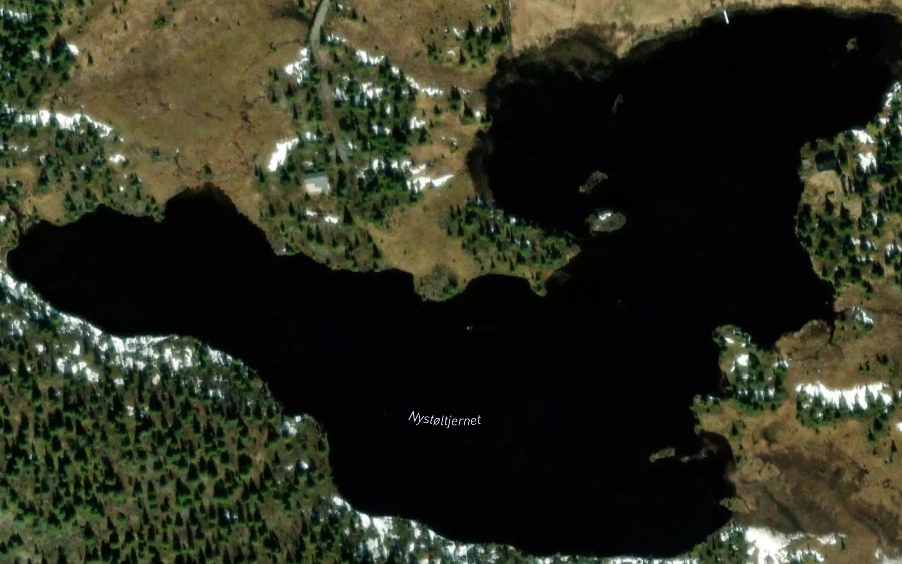 Satellite map of the Nystoltjednet