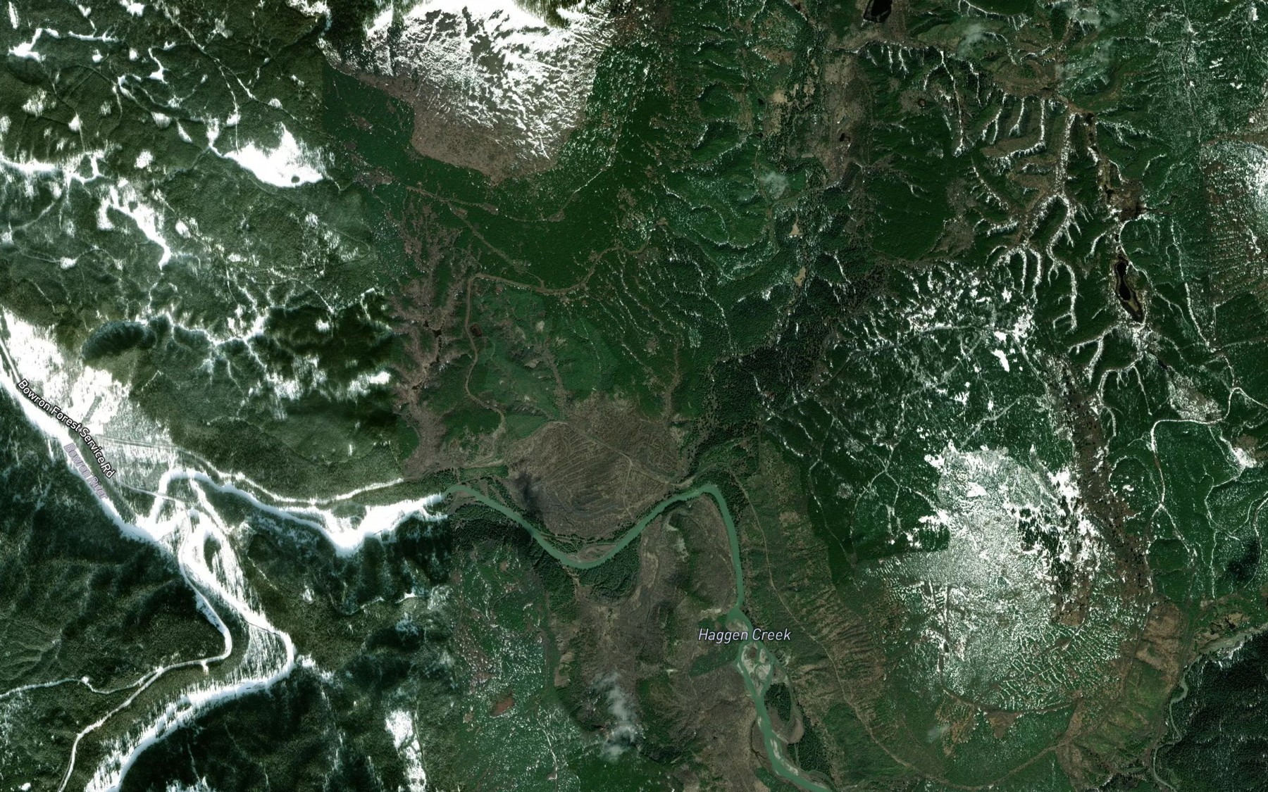 Satellite map of the Pinkerton Creek