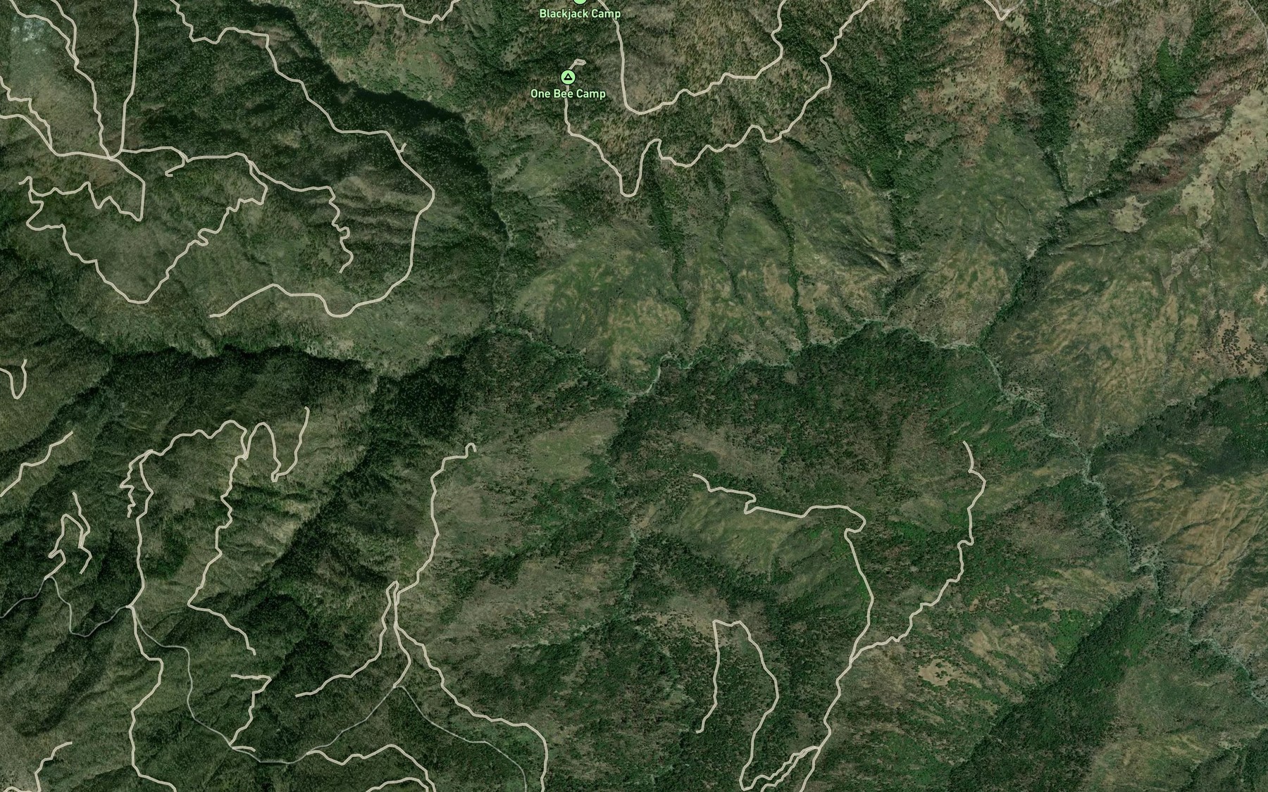 Satellite map of the Panther Creek