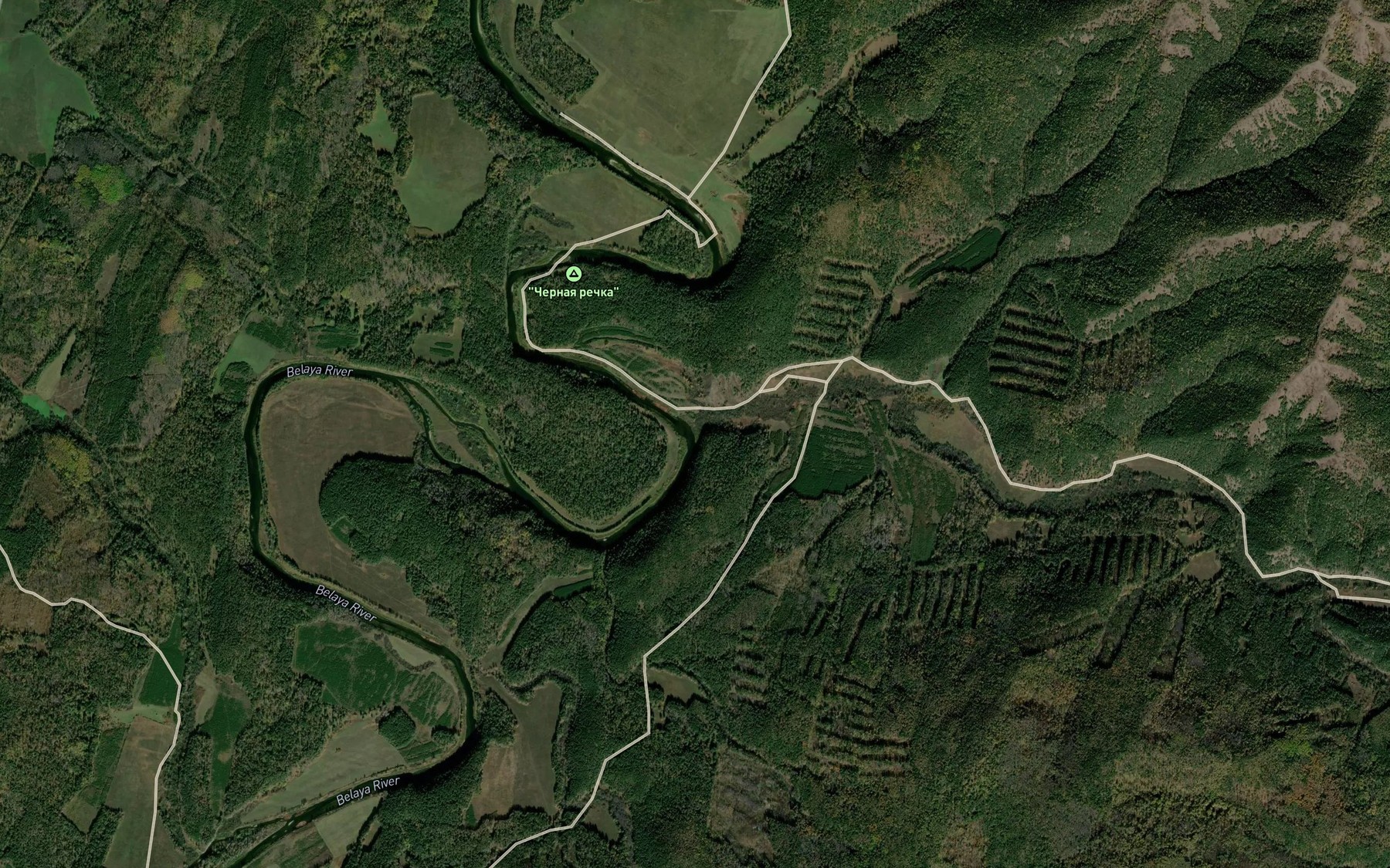 Satellite map of the Chernaya