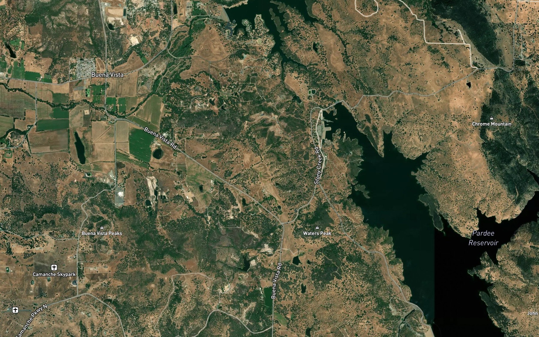 Satellite map of the Kreth Ditch