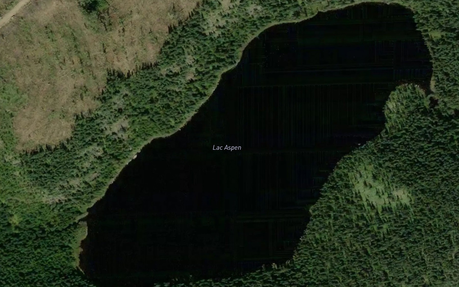 Satellite map of the Lac Aspen