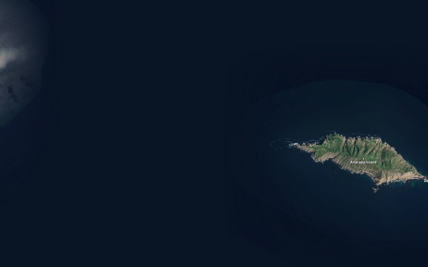 Satellite map of the Anacapa Passage