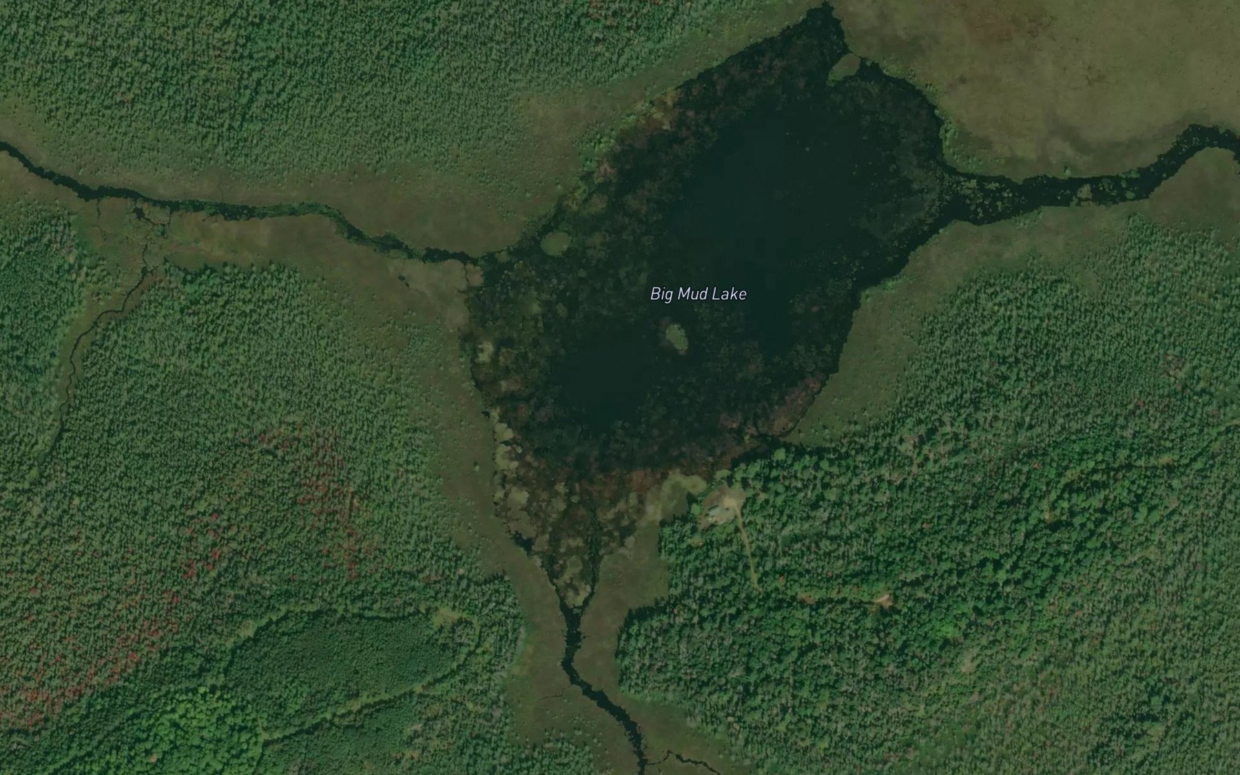 Satellite map of the Big Mud Lake