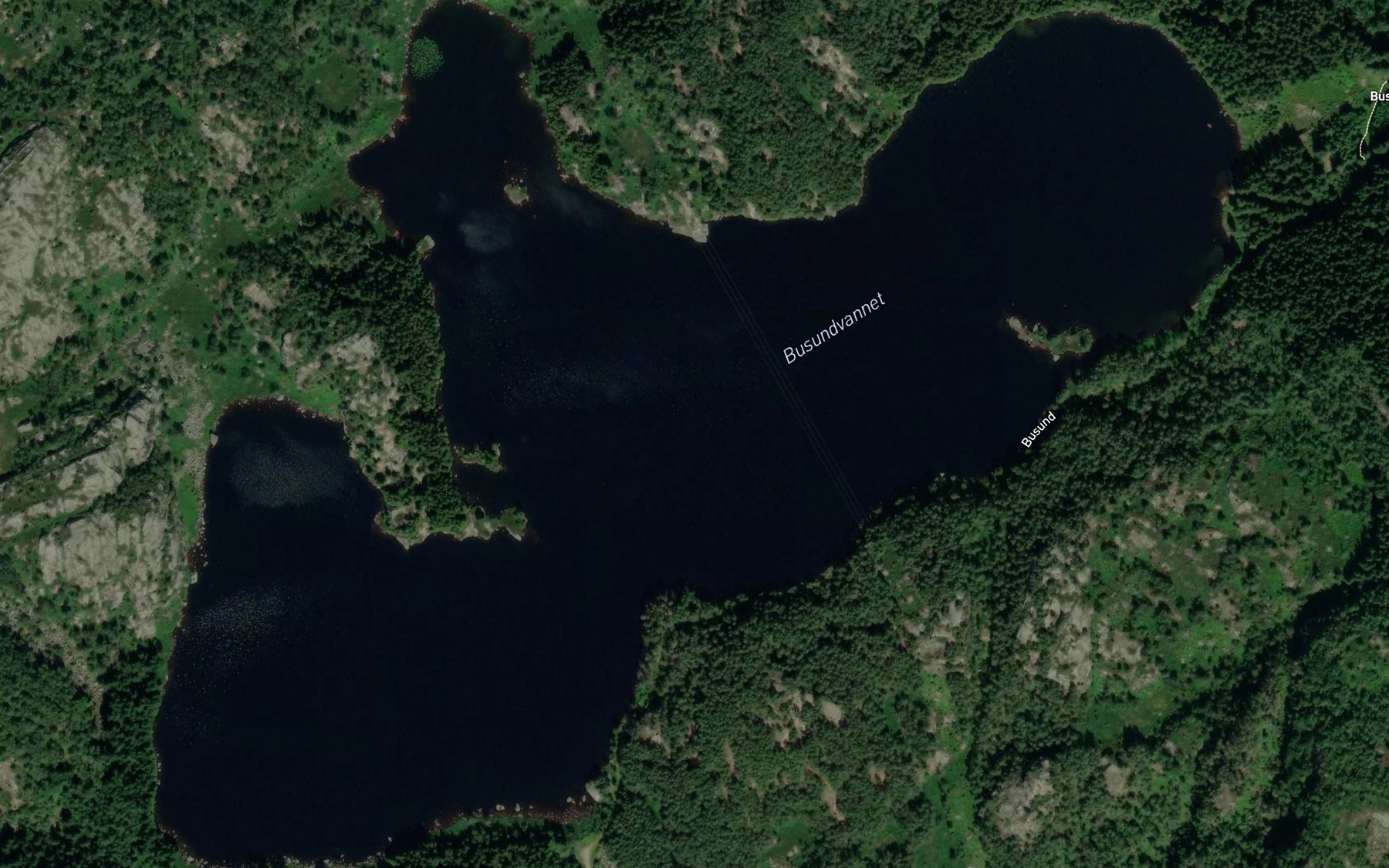 Satellite map of the Busundvannet