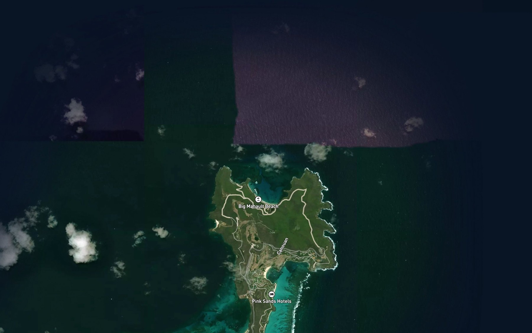 Satellite map of the Moha Bay