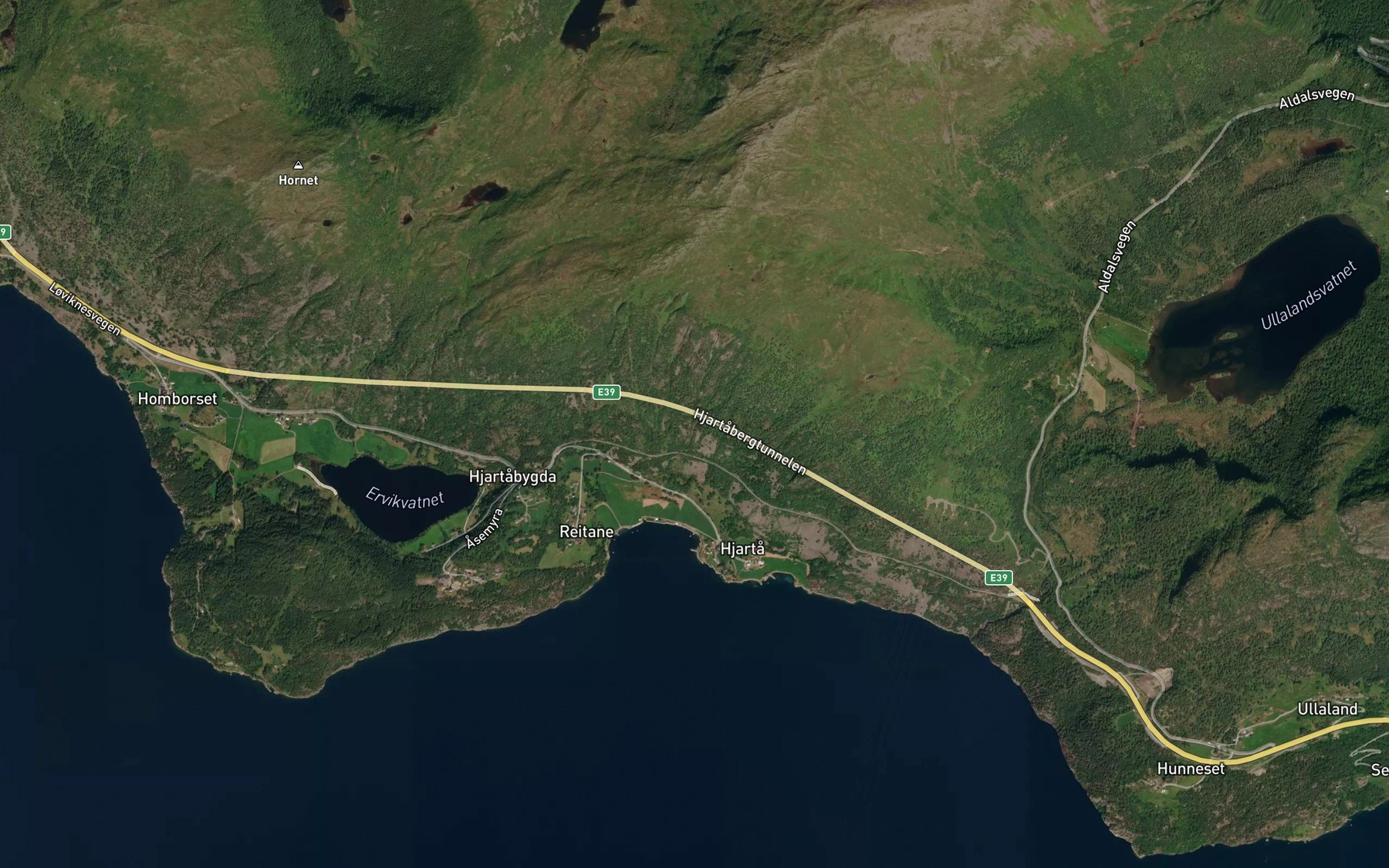 Satellite map of the Kviteskjerve