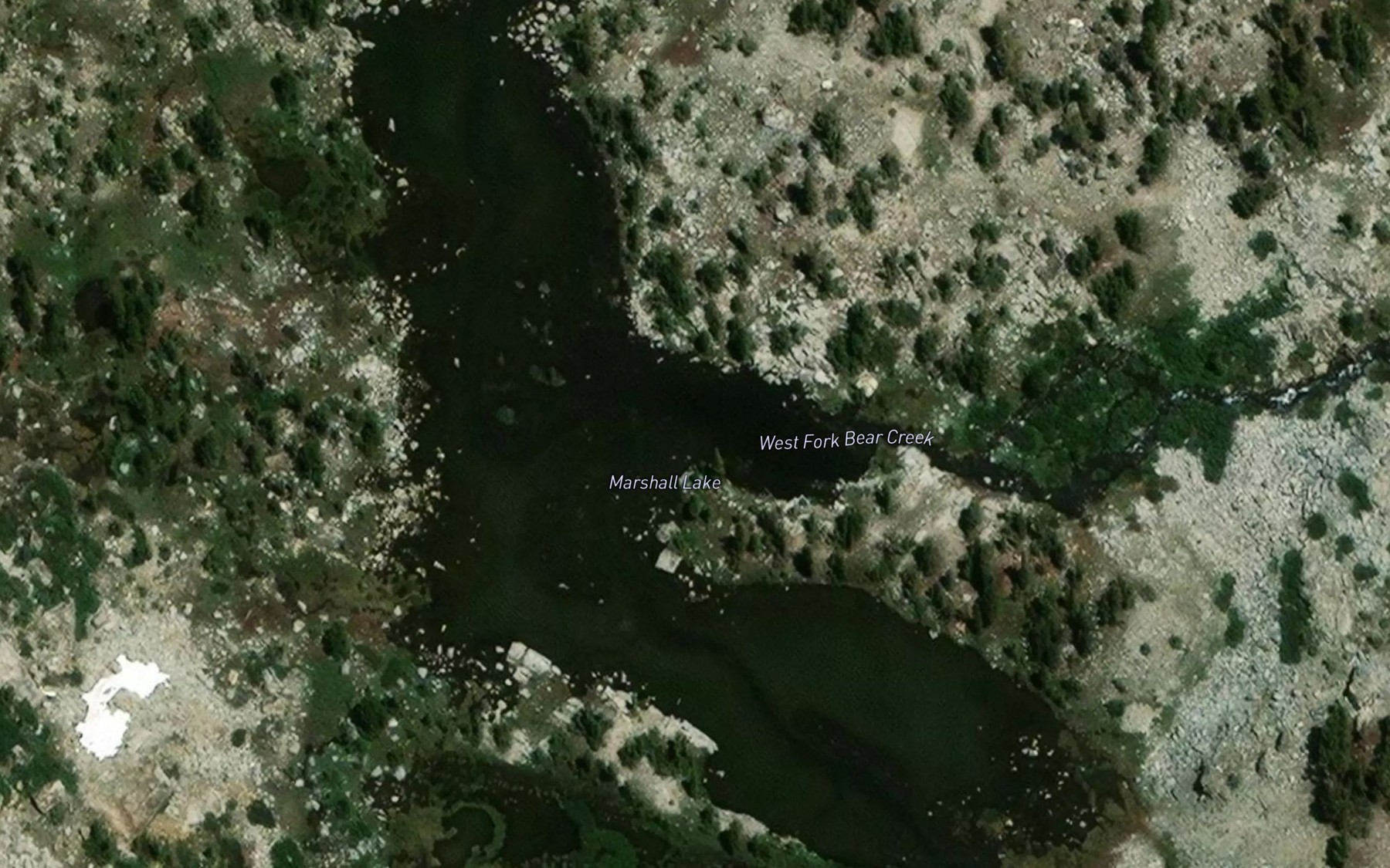 Satellite map of the Marshall Lake
