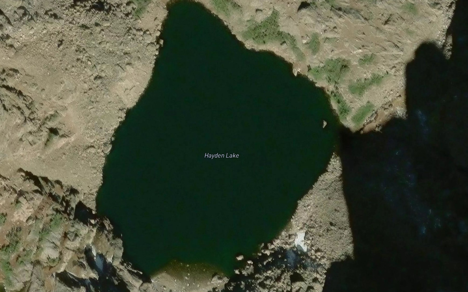 Satellite map of the Hayden Lake