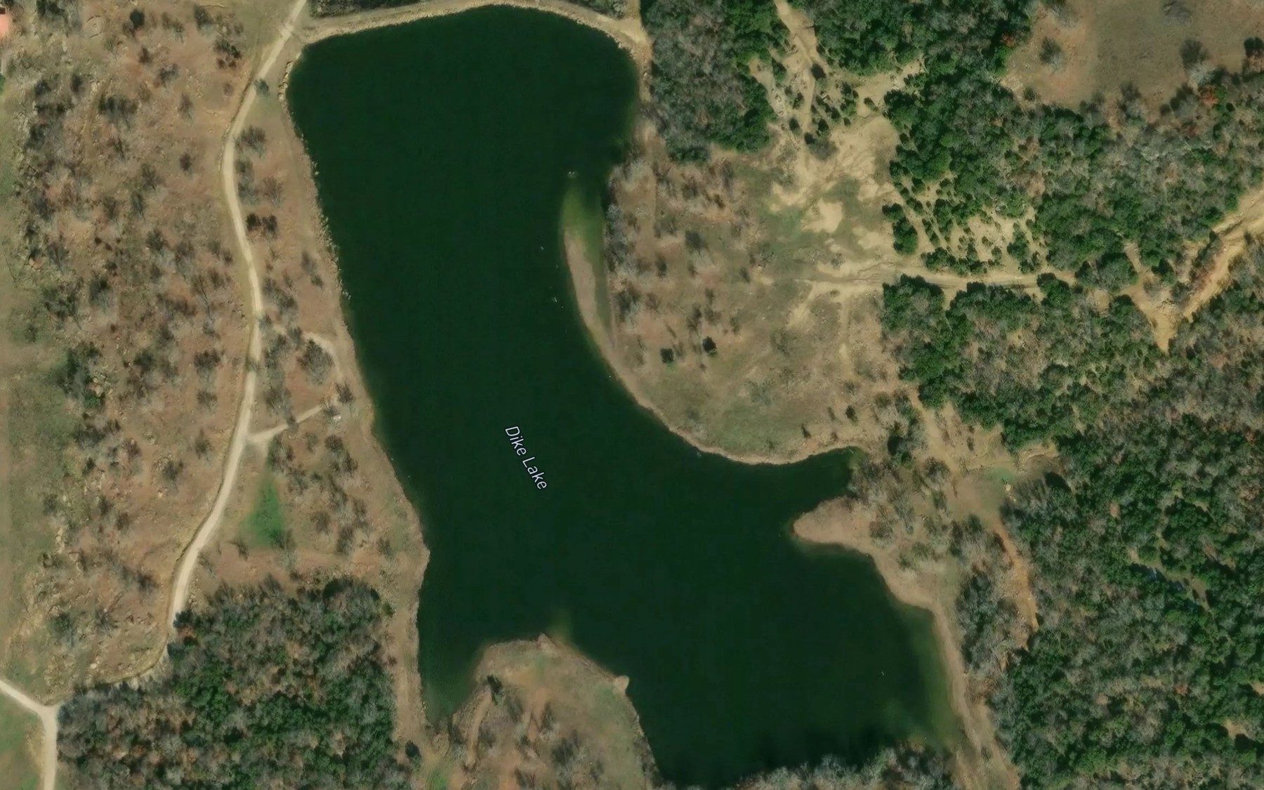 Satellite map of the Dike Lake