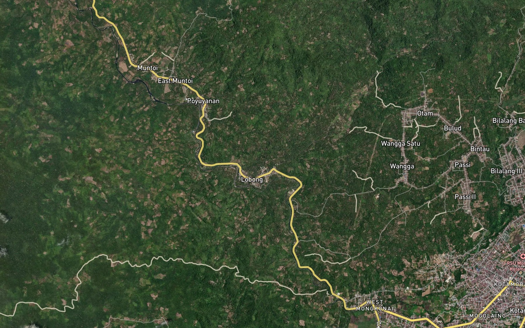 Satellite map of the Tapa Onibung