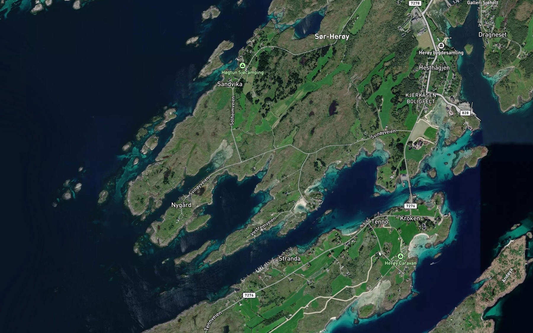 Satellite map of the Molnhusvikja