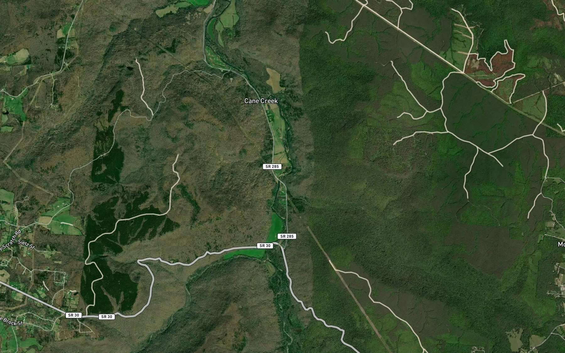 Satellite map of the Camps Gulf Branch