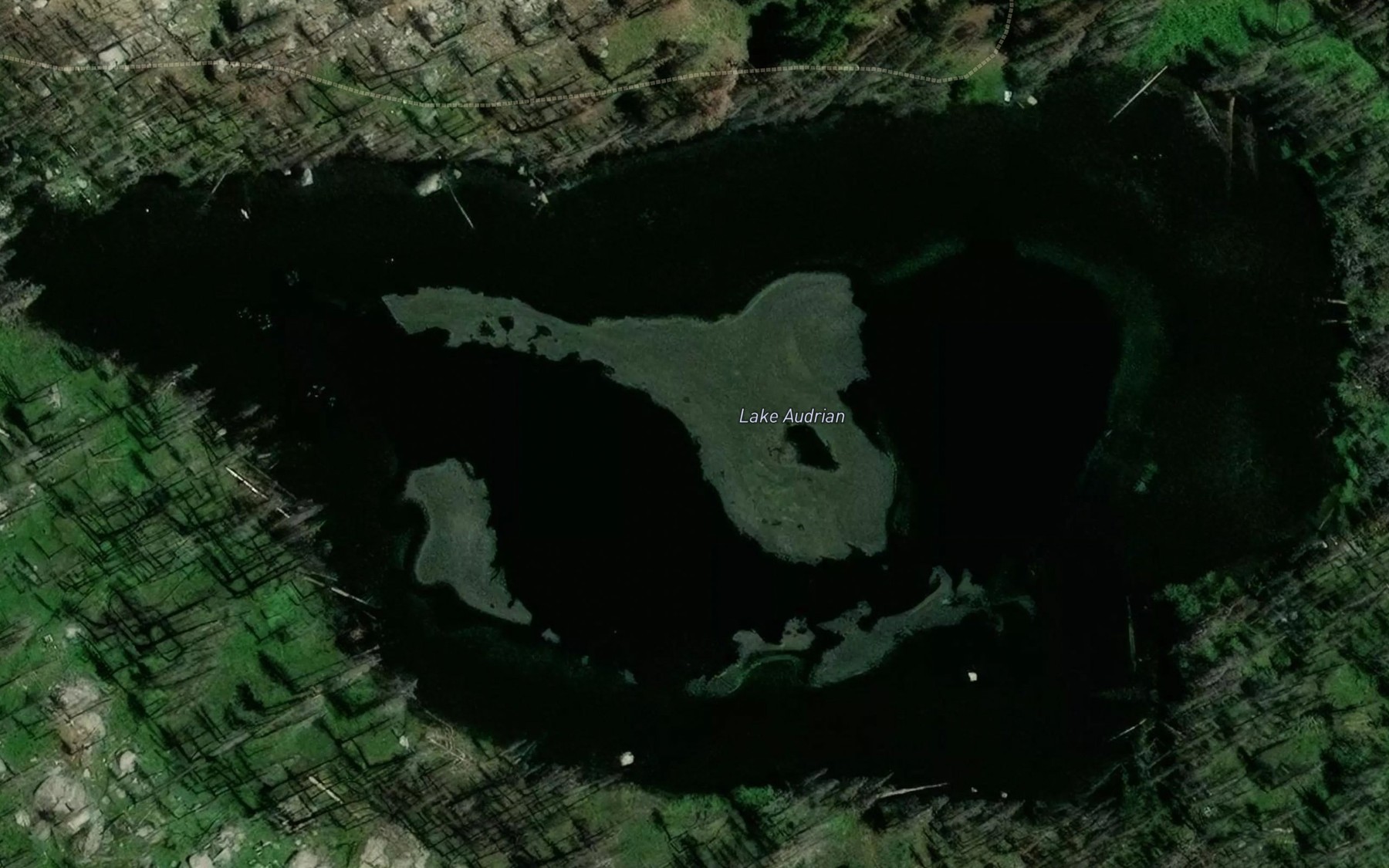 Satellite map of the Lake Audrian