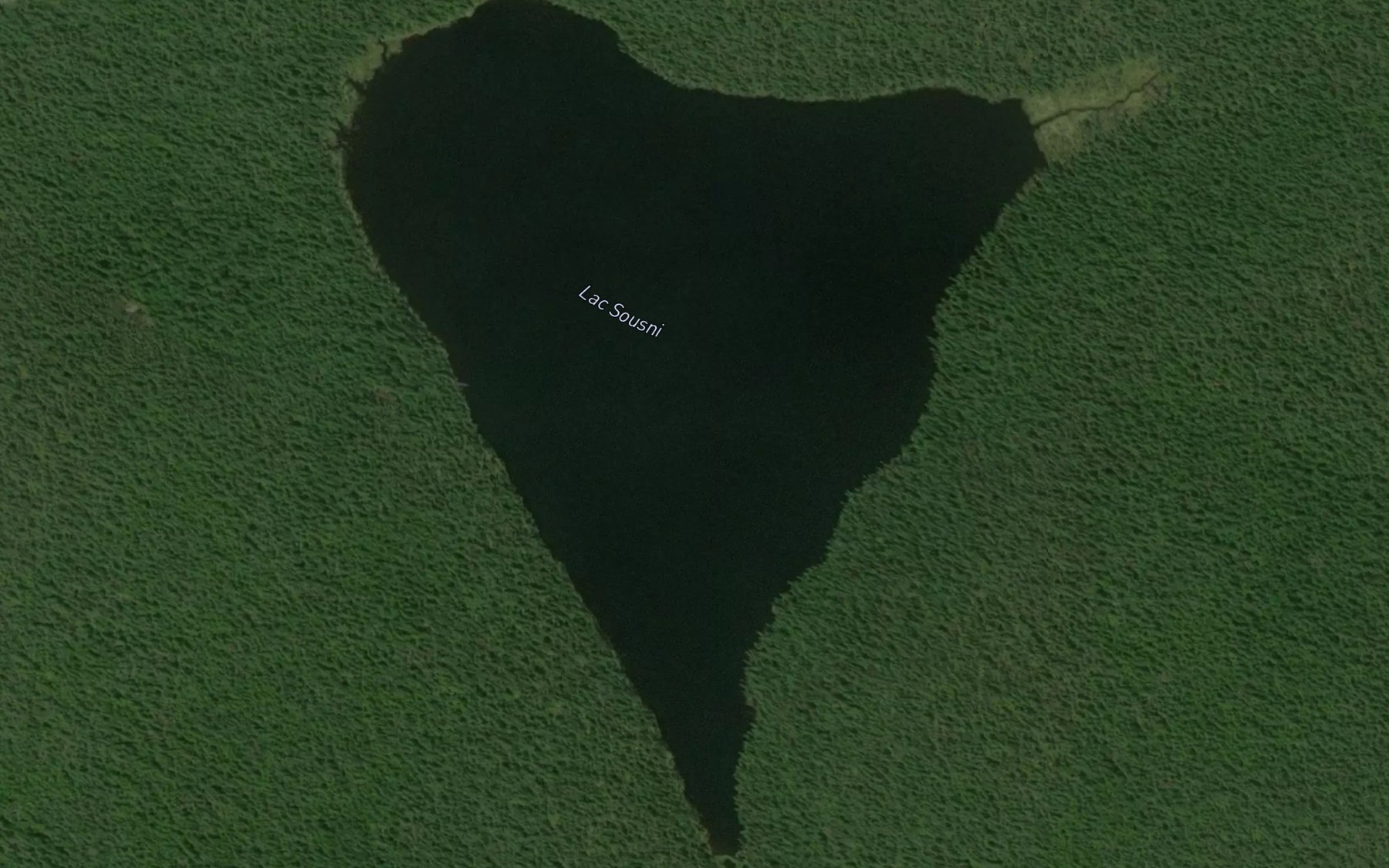 Satellite map of the Lac Sousni