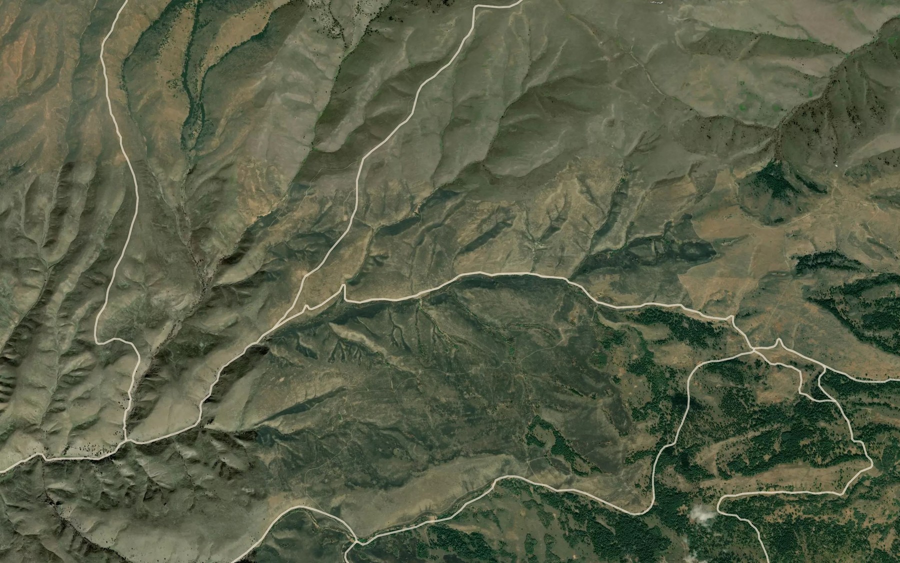 Satellite map of the Wood Creek