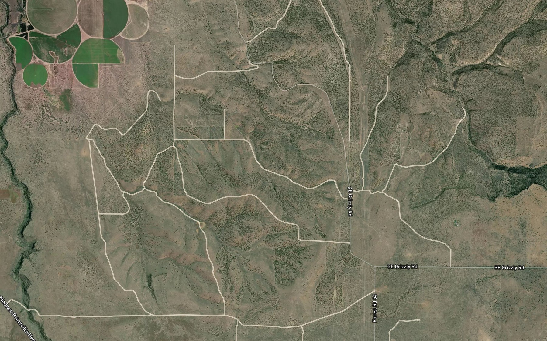 Satellite map of the Larson Spring