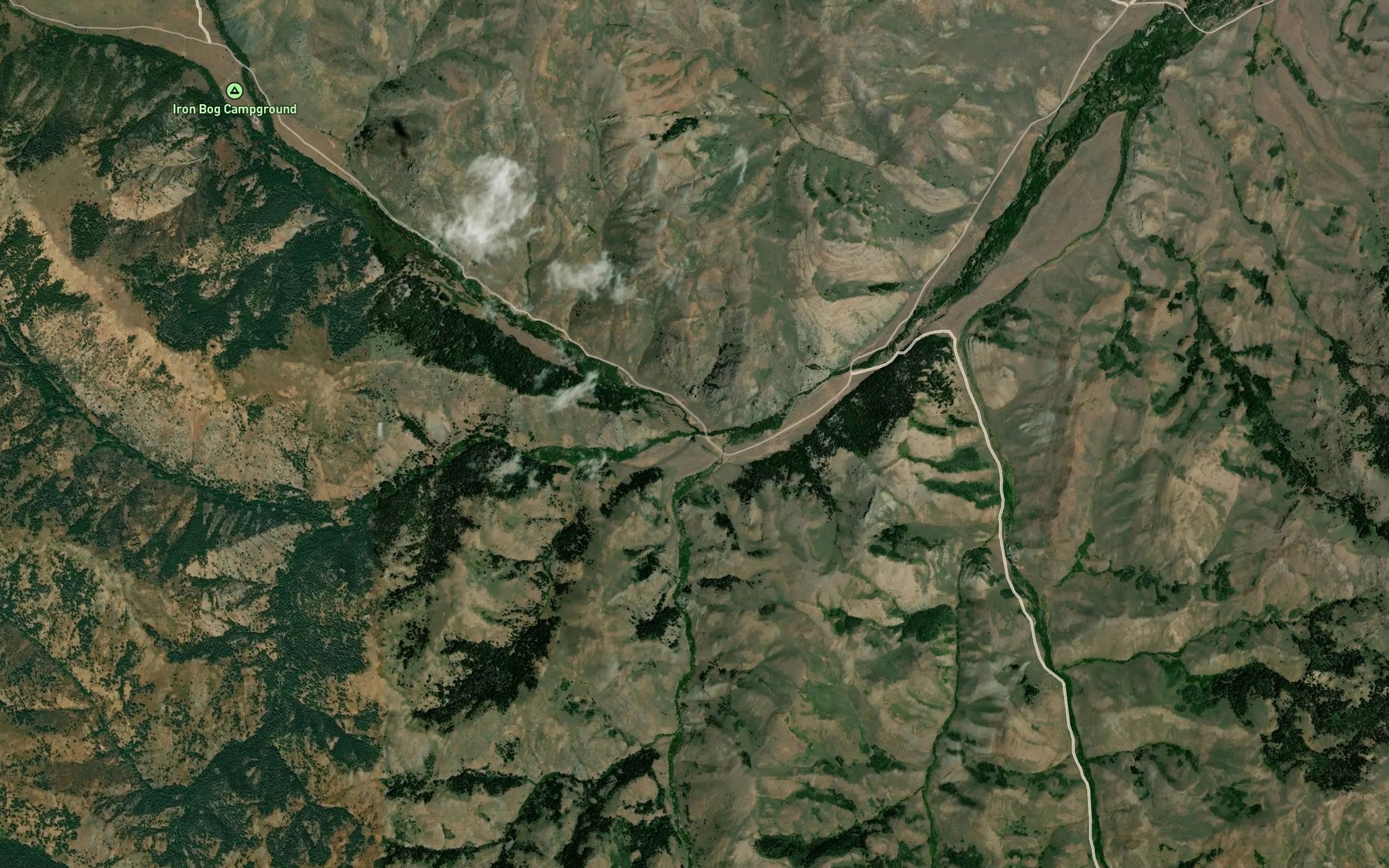 Satellite map of the Iron Bog Creek