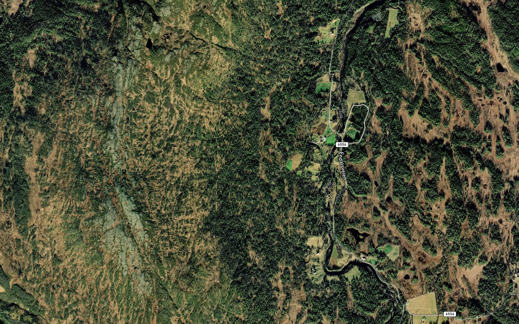 Satellite map of the Kvithammarslaettbekken