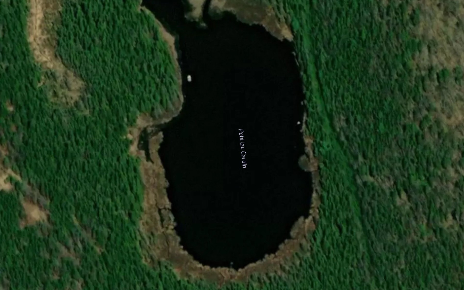 Satellite map of the Petit lac Cardin