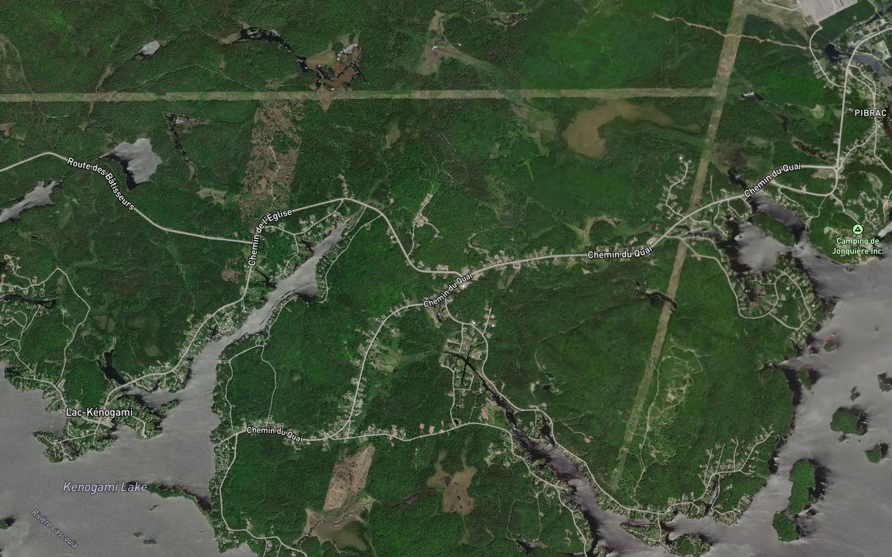 Satellite map of the Lac-Kenogami