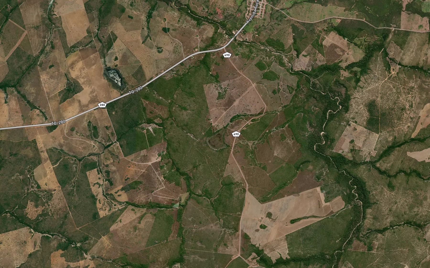 Satellite map of the Lagoa de Landi
