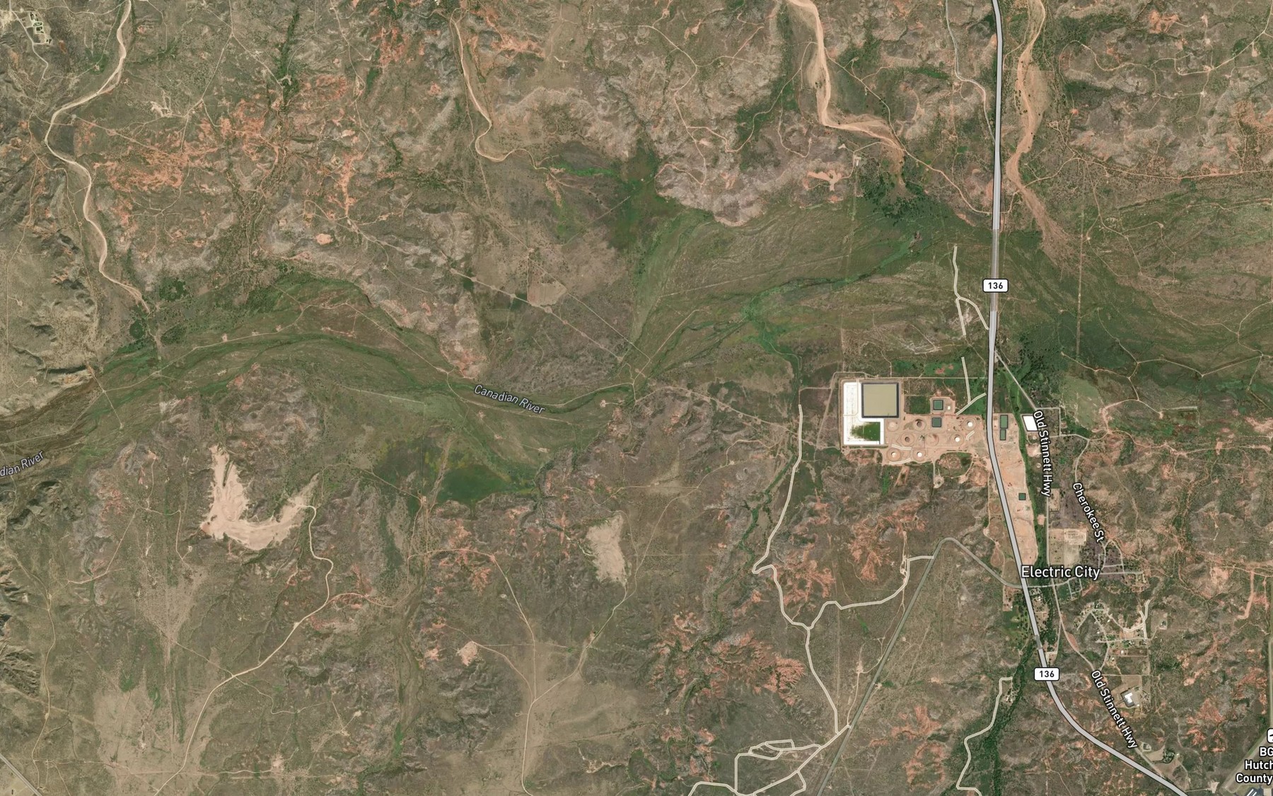 Satellite map of the West Hill Creek