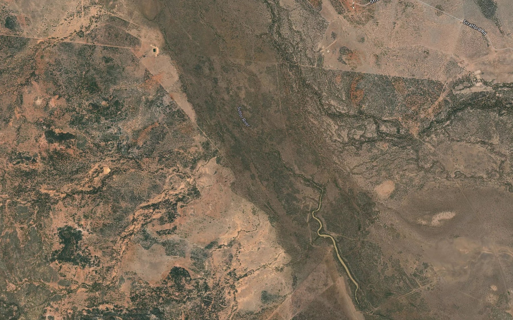 Satellite map of the Verbena Creek