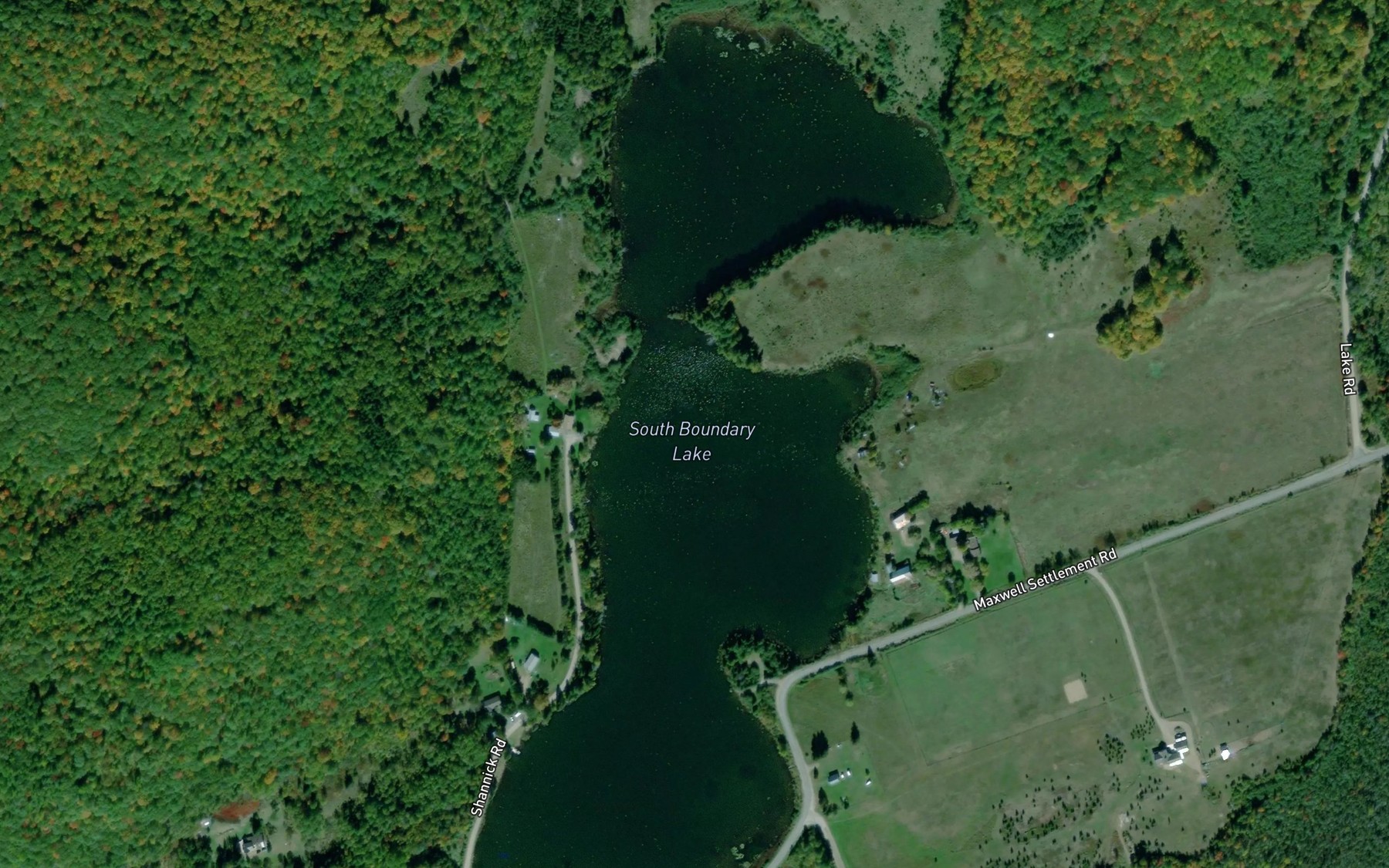 Satellite map of the South Boundary Lake