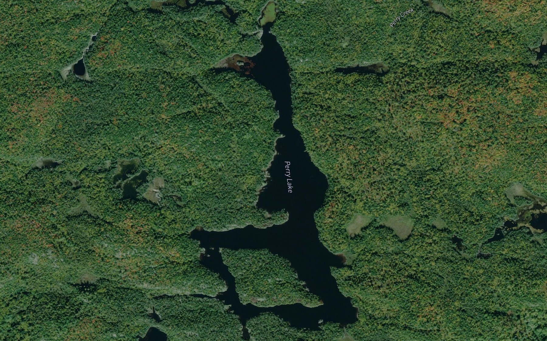 Satellite map of the Perry Lake