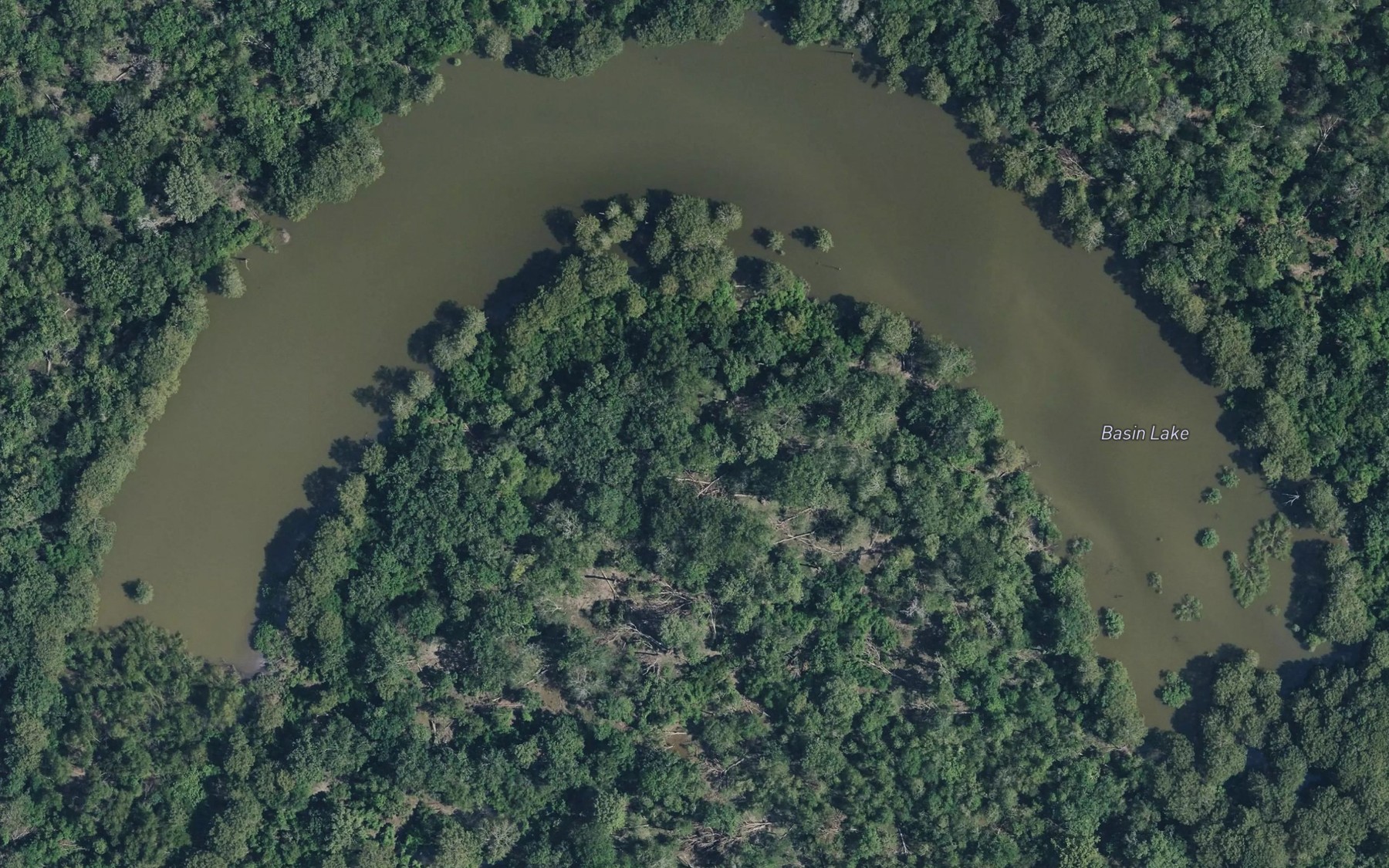 Satellite map of the Basin Lake