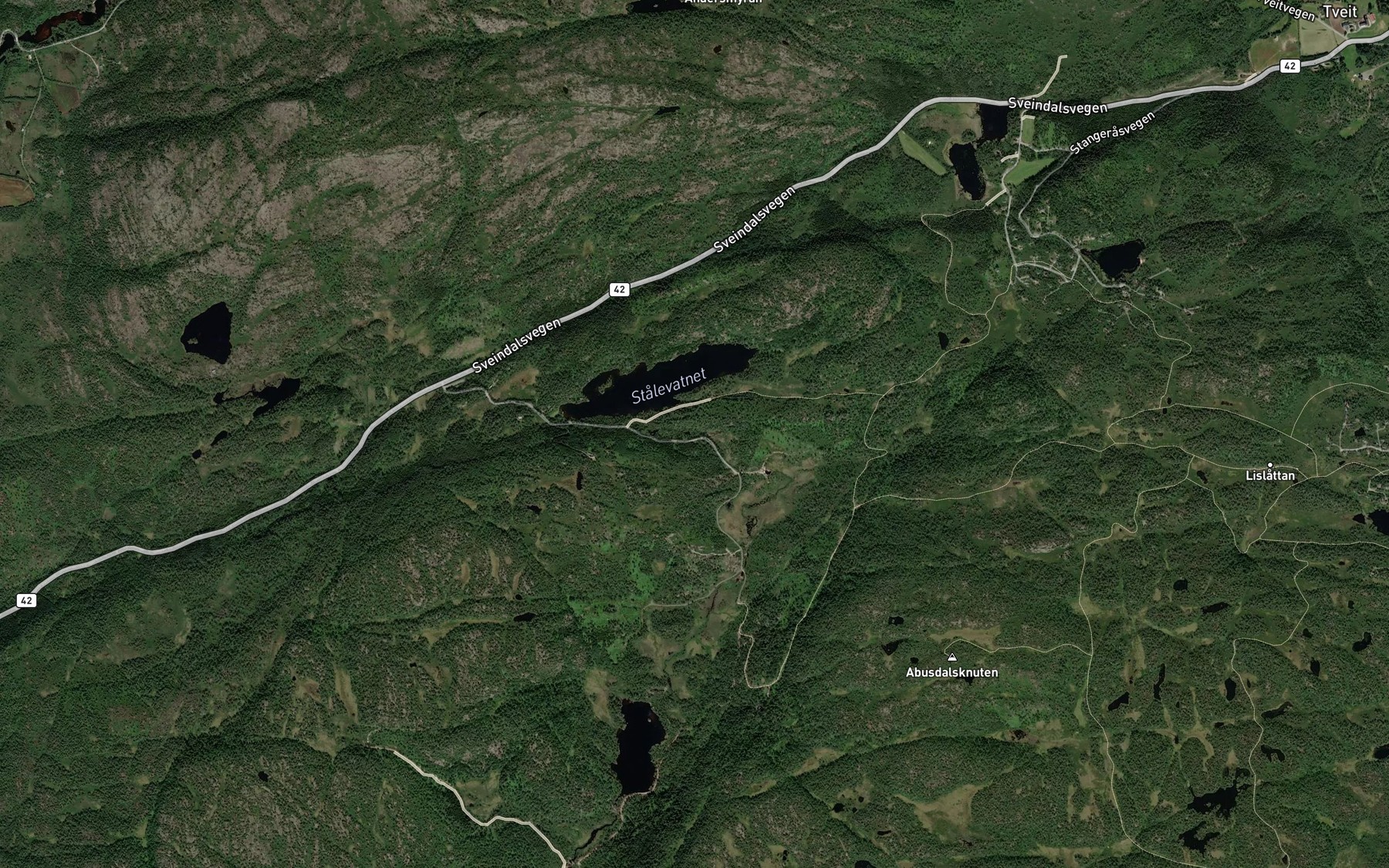 Satellite map of the Stalevassbekken
