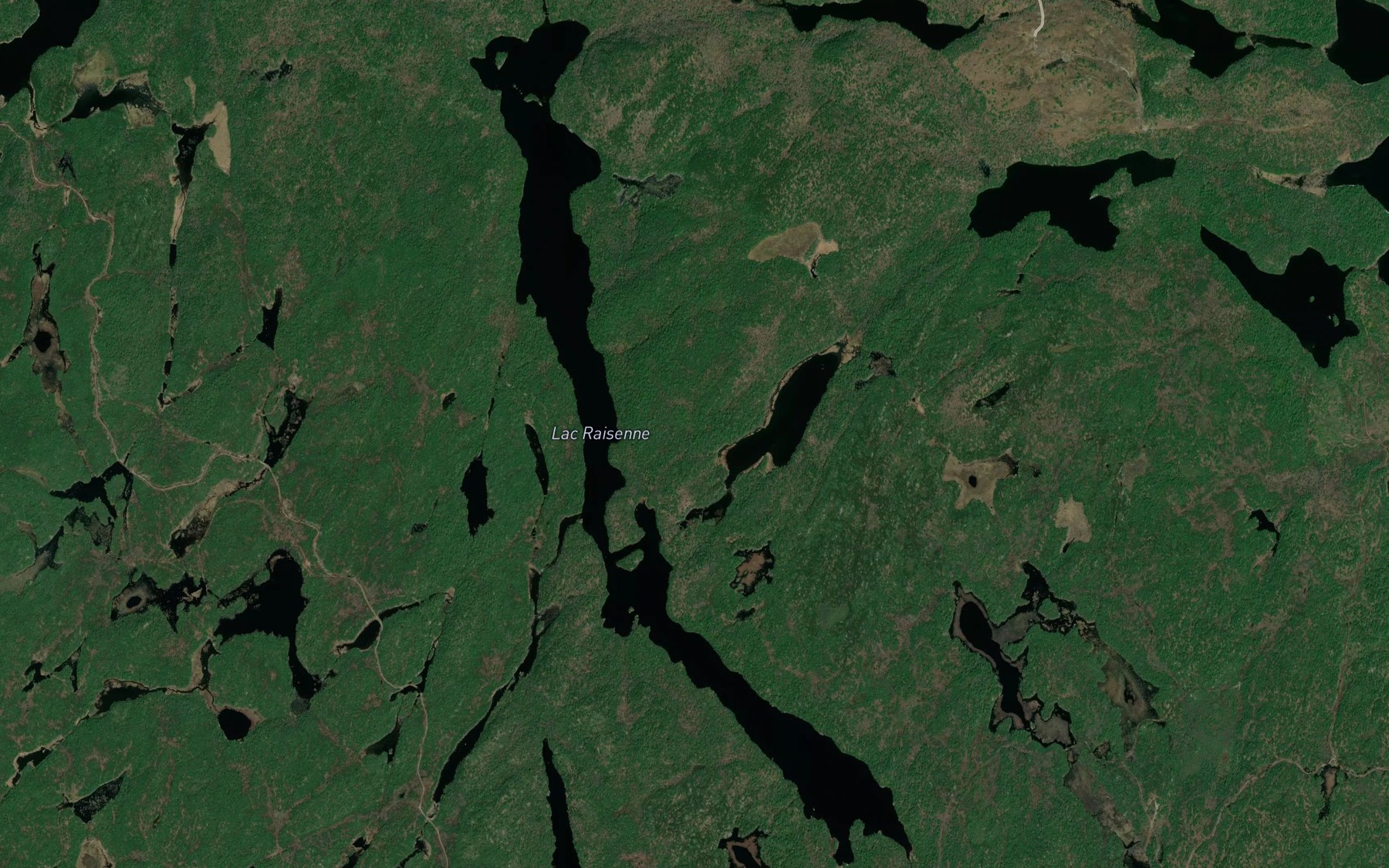 Satellite map of the Lac Raisenne