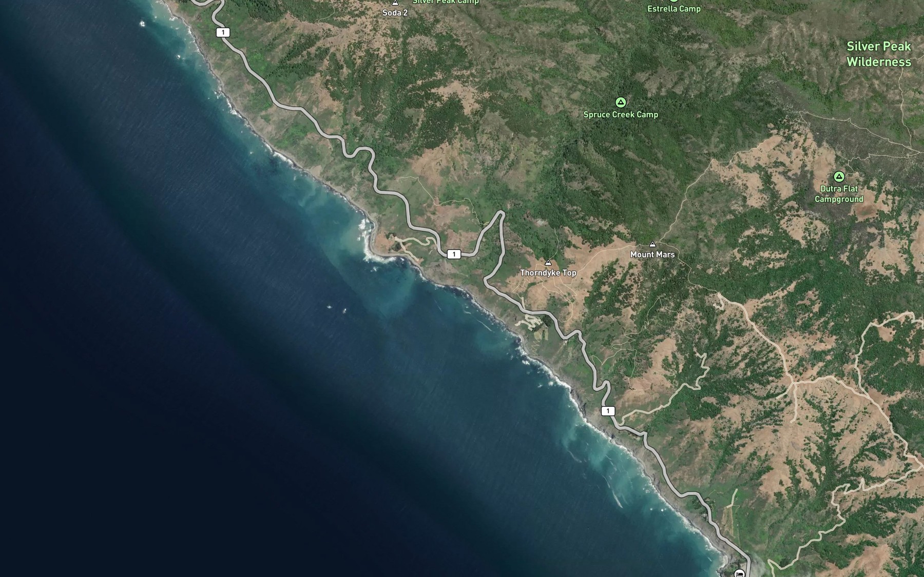 Satellite map of the Salmon Creek
