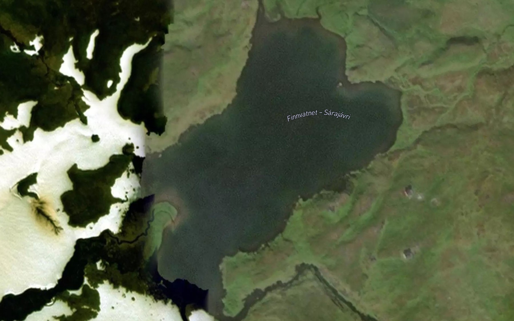 Satellite map of the Sarajavri