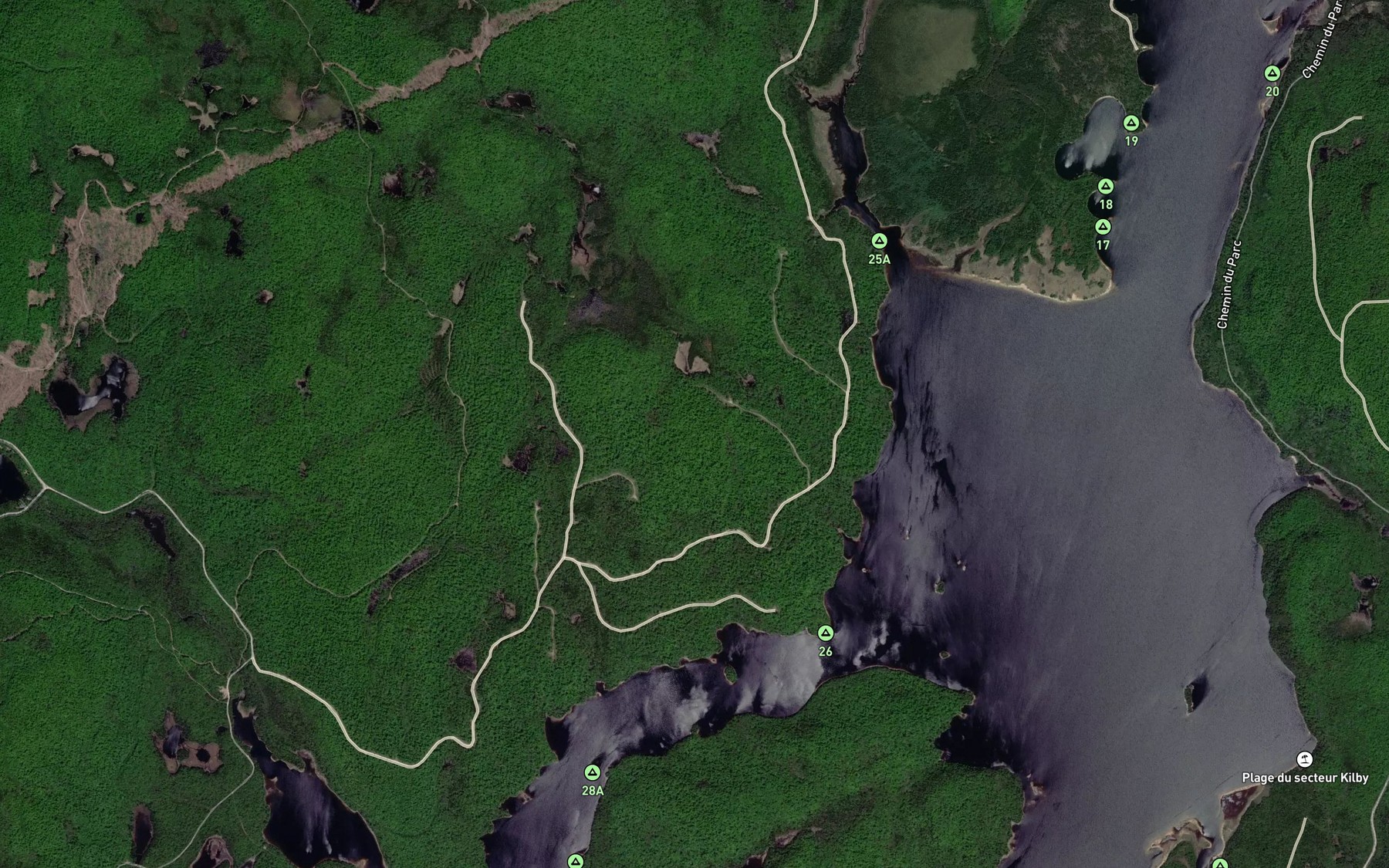 Satellite map of the Passe a Rondeau