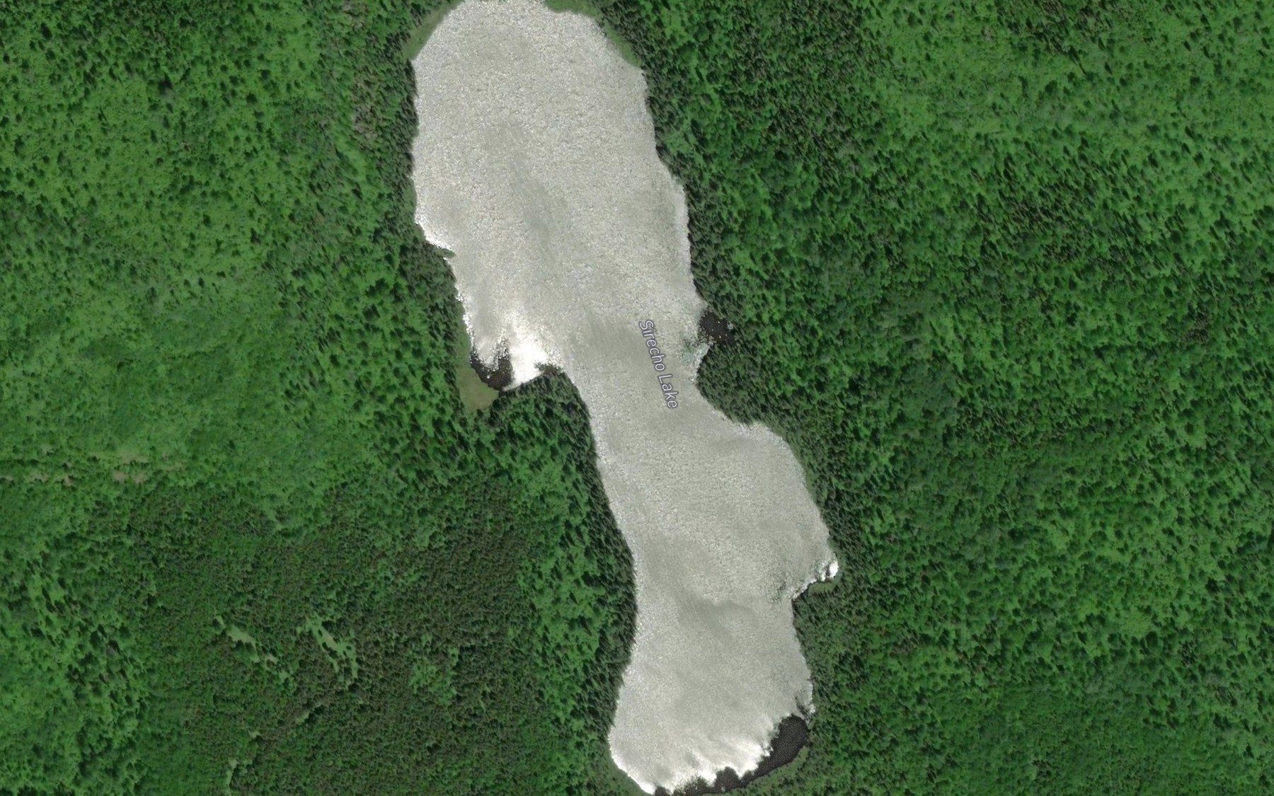 Satellite map of the Sirecho Lake