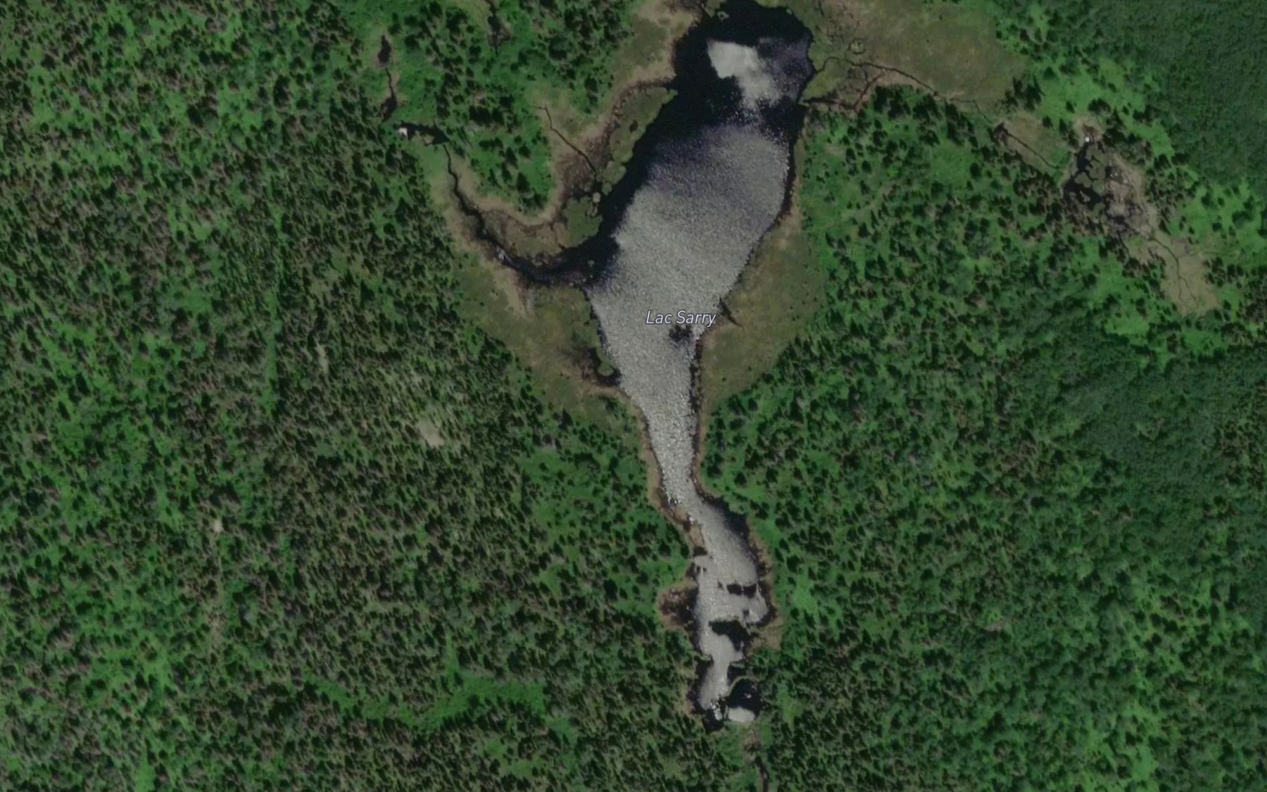 Satellite map of the Lac Sarry