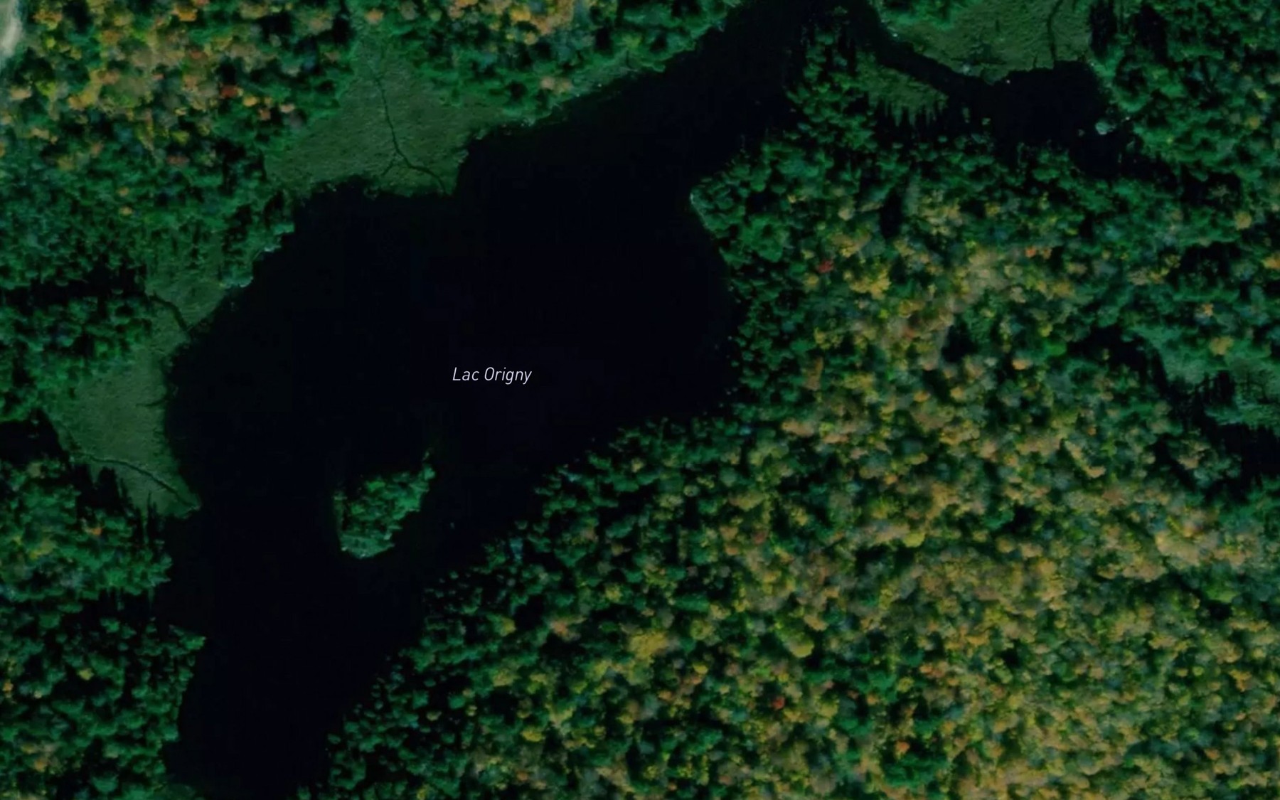 Satellite map of the Lac Origny