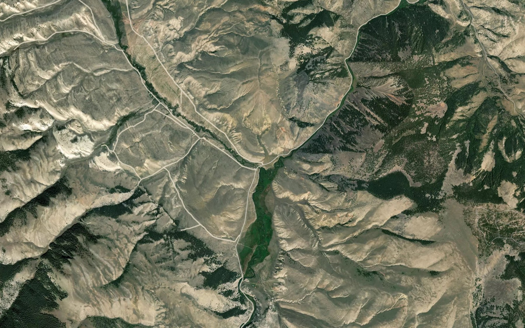 Satellite map of the Muddy Creek
