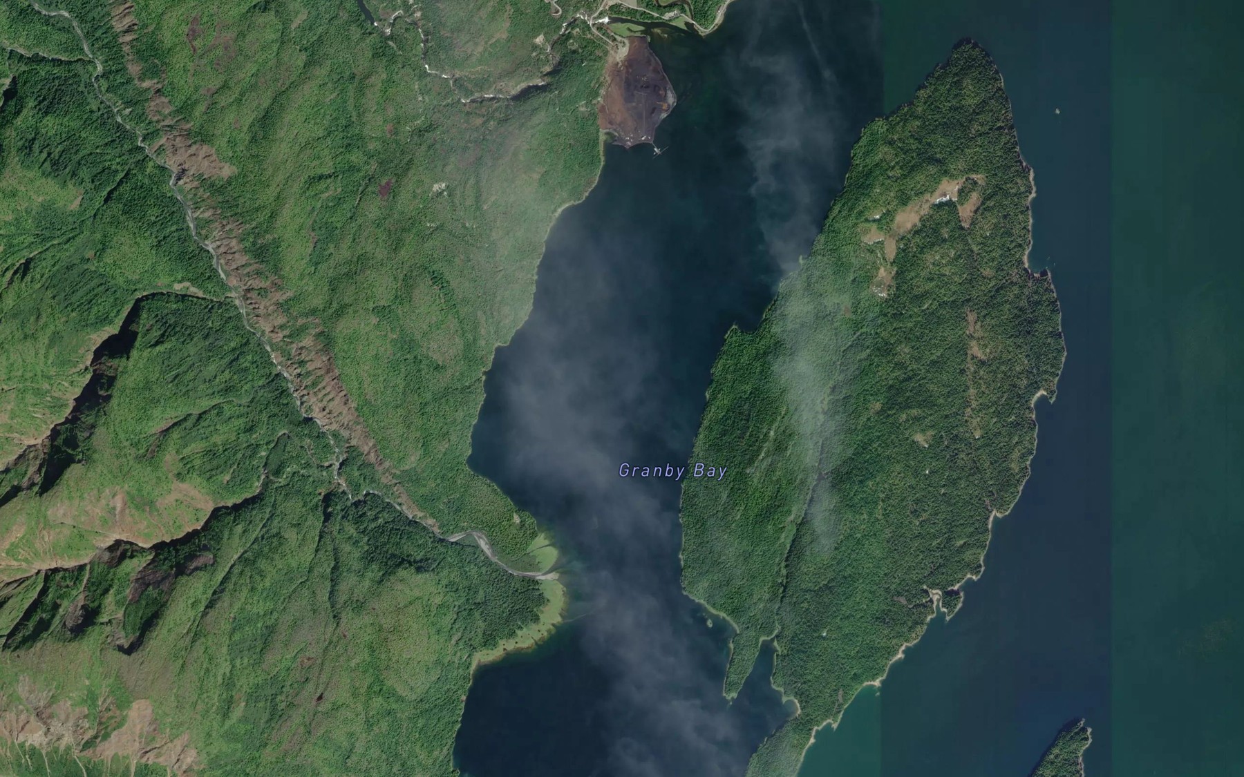Satellite map of the Granby Bay