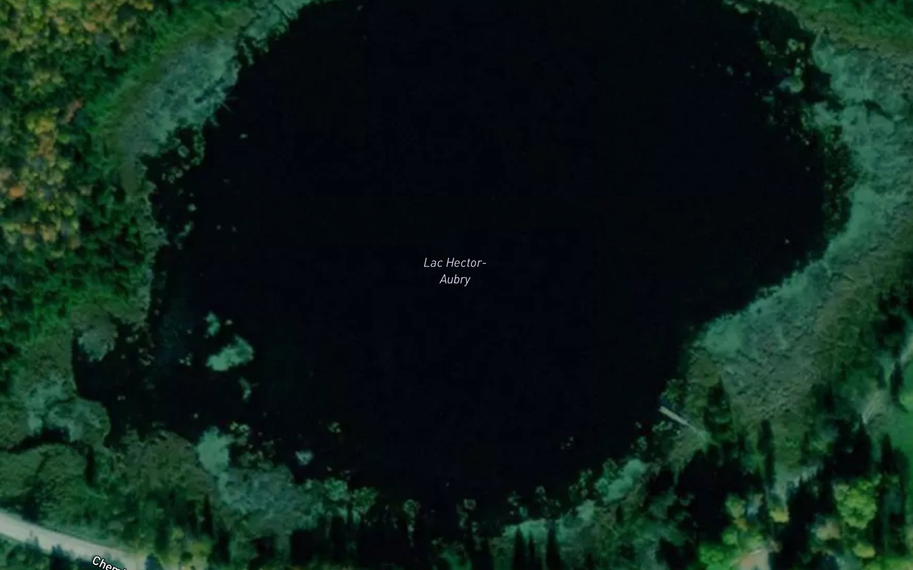 Satellite map of the Lac Hector-Aubry