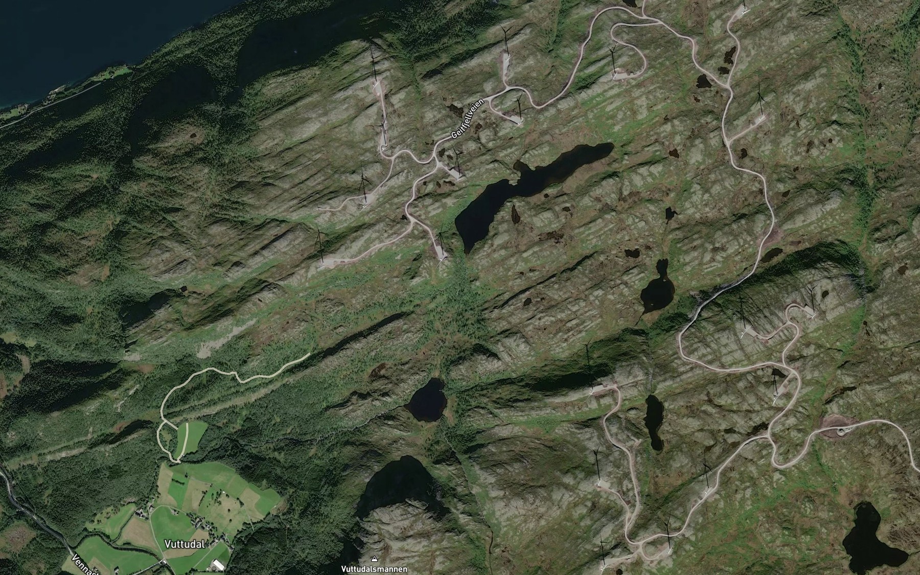 Satellite map of the Fiskloysbekken